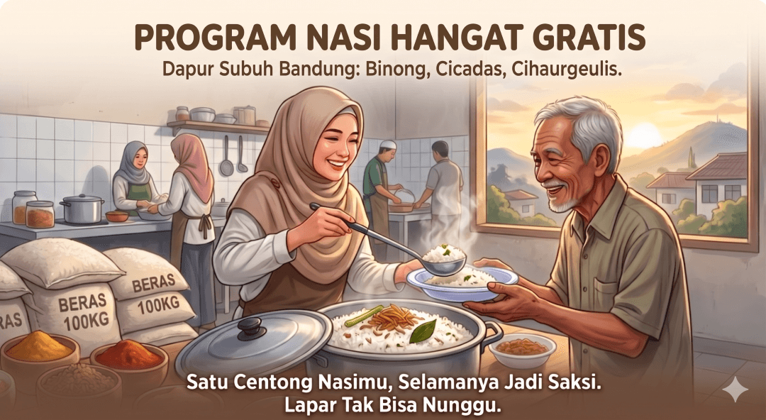 Nasi Hangat Gratis: Jangan Biarkan Saudara Kita di Bandung Kelaparan